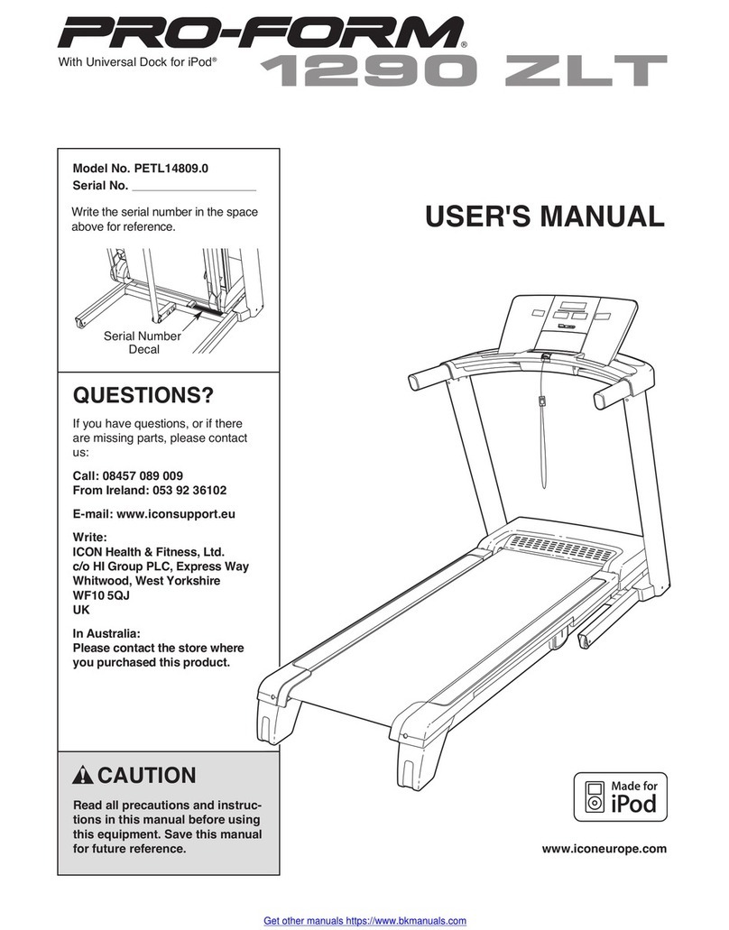 Pro-Form 1290 ZLT User manual
