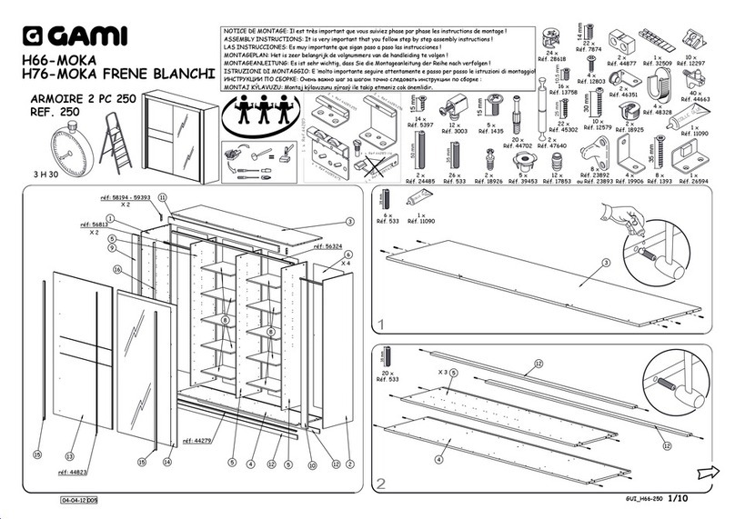 Gami H66-MOKA 250 Assembly instructions