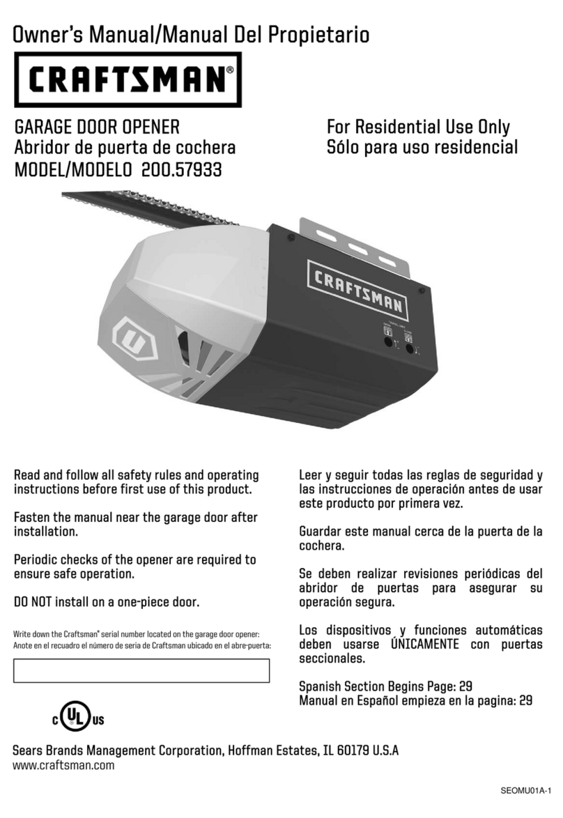 Craftsman 200.57933 owner's manual