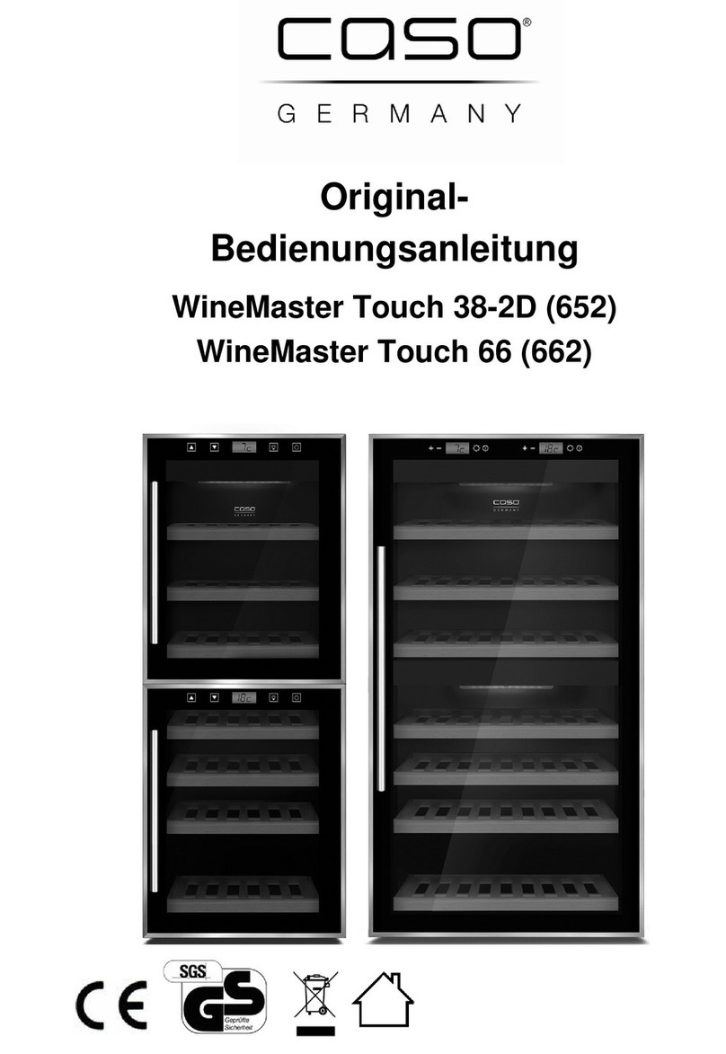 Caso WineMaster Touch 38-2D Installation instructions Caso WineMaster Touch 38-2D Installation instructions