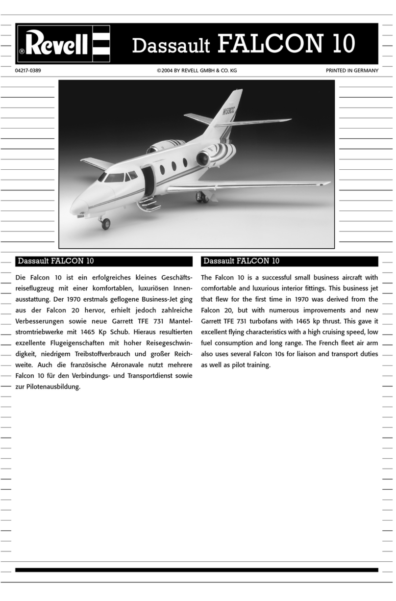 REVELL Dassault FALCON 10 User manual REVELL Dassault FALCON 10 User manual