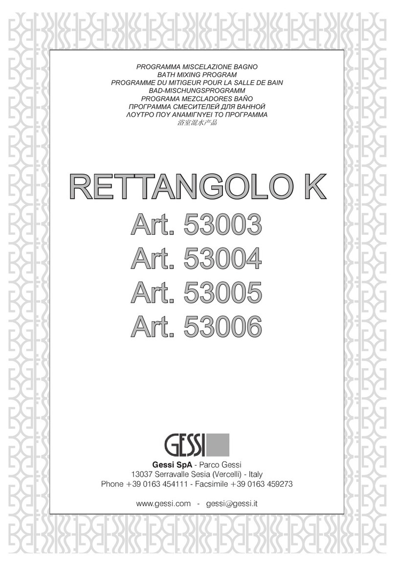 Gessi RETTANGOLO K 53003 Troubleshooting guide
