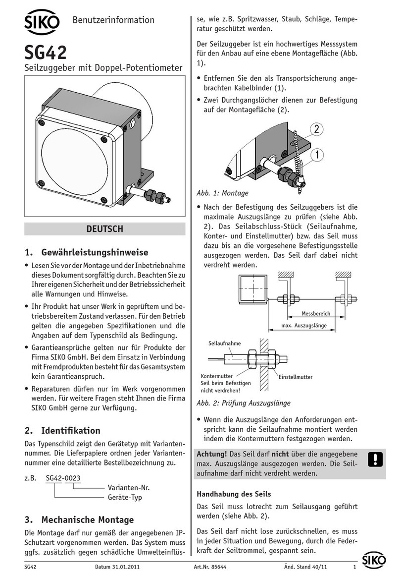 Siko SG42 User information