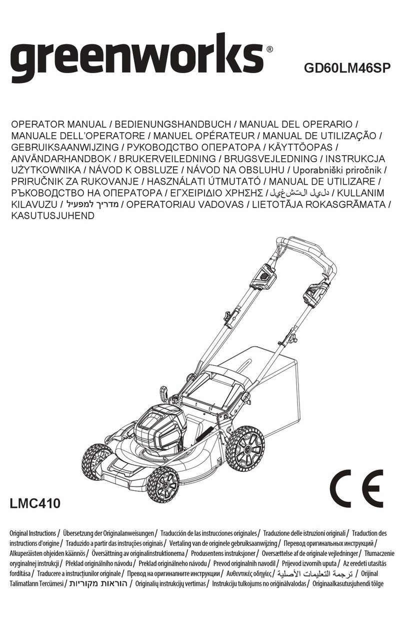 GreenWorks LMC410 Operator's manual