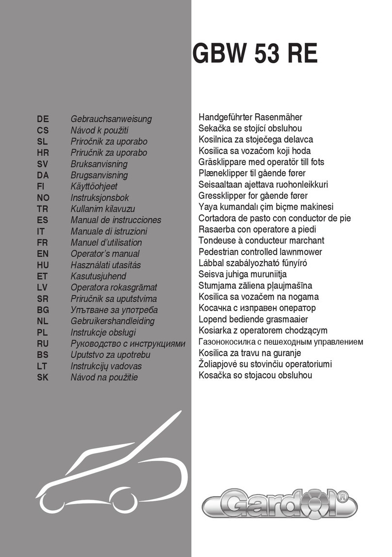 Gardol GBW 53 RE Operator's manual