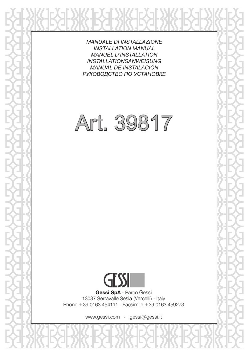 Gessi 39817 installation manual