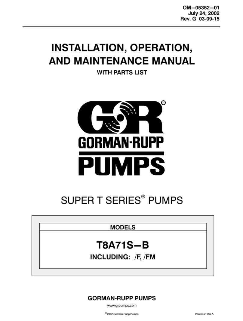 GORMAN-RUPP PUMPS T8A71S-B Installation, operation, and maintenance manual with parts list GORMAN-RUPP PUMPS T8A71S-B Installation, operation, and maintenance manual with parts list