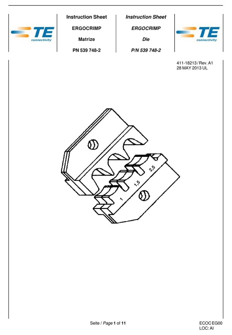 TE Connectivity ERGOCRIMP 539 748-2 User manual TE Connectivity ERGOCRIMP 539 748-2 User manual