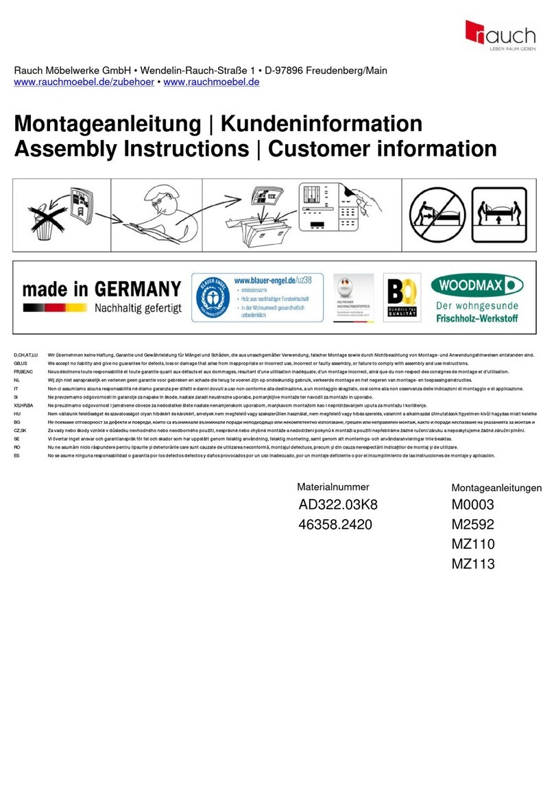Rauch AD322.03K8 Assembly instructions