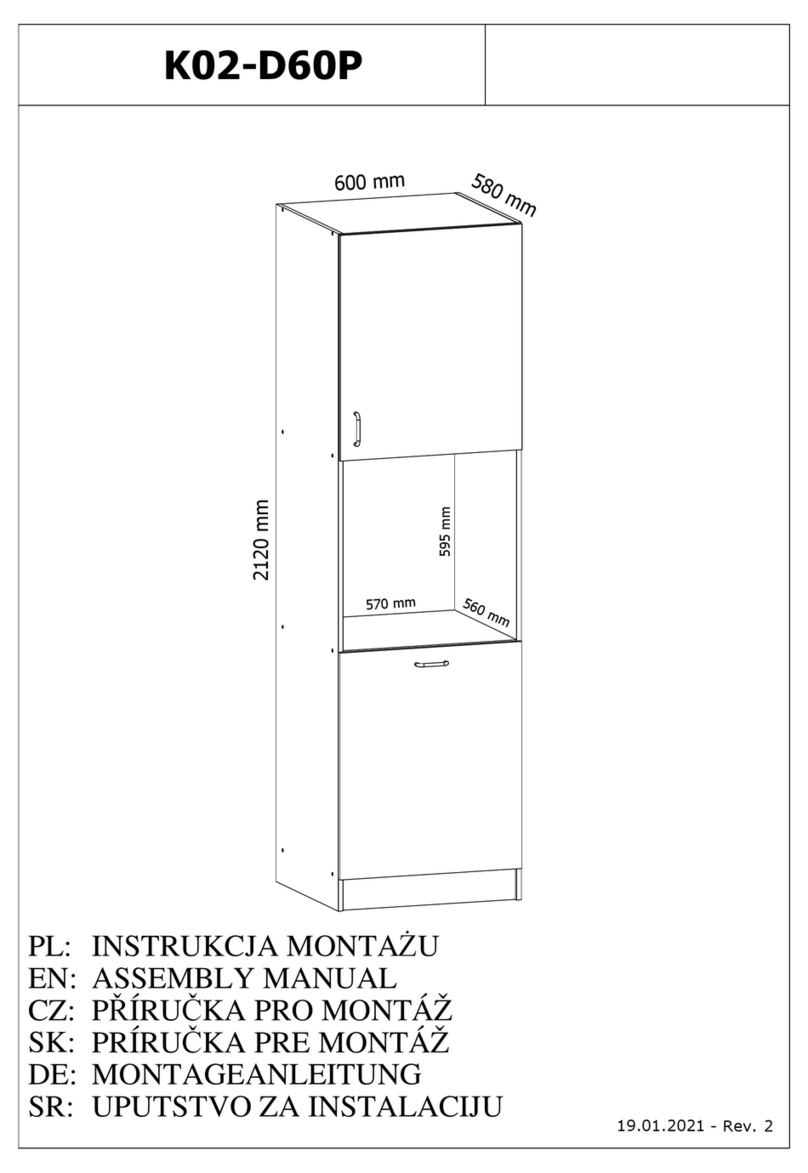 GALA MEBLE K02-D60P Assembly manual GALA MEBLE K02-D60P Assembly manual
