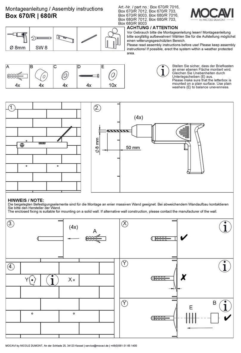 NICOLE DUMONT MOCAVI Box 670/R Assembly instructions
