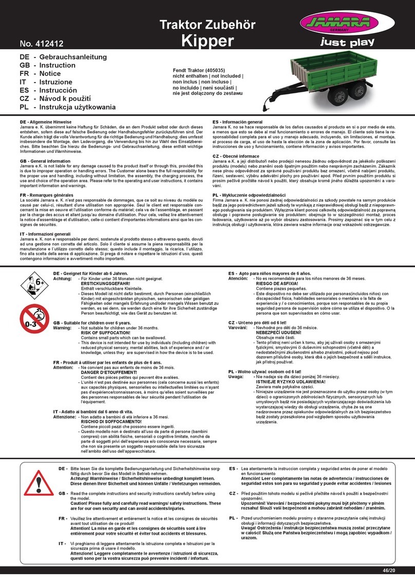 Jamara Traktor Zubehor Kipper User manual