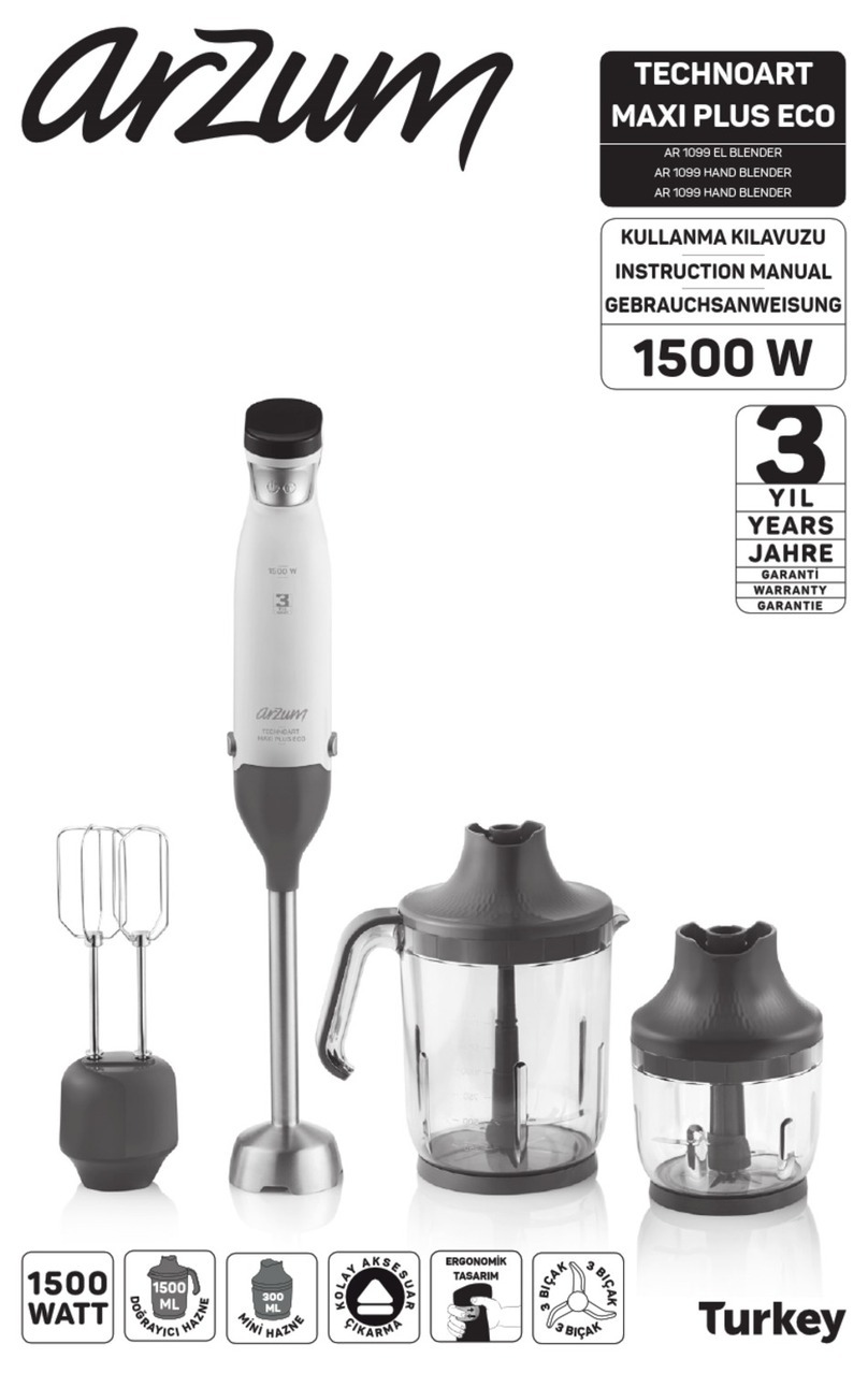 Arzum TECHNOART MAXI PLUS ECO AR 1099 instruction manual