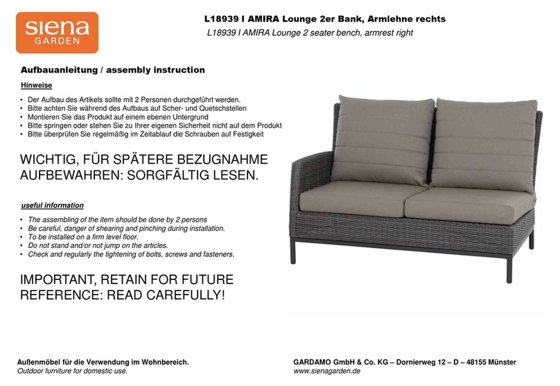 siena GARDEN I AMIRA L18939 Assembly instruction