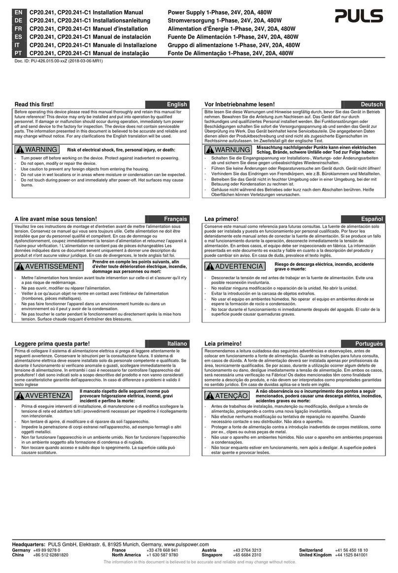 Puls Dimension CP20.241 User manual