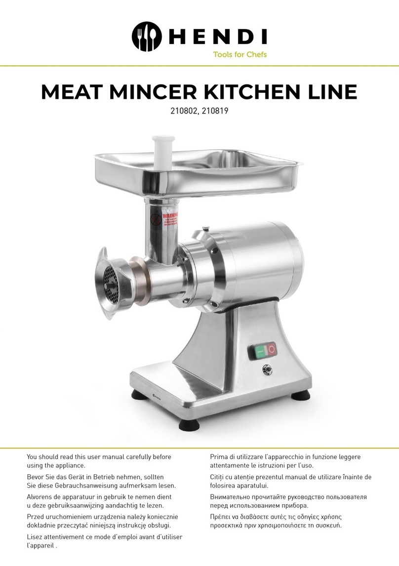 Hendi MEAT MINCER KITCHEN LINE 210802 manual
