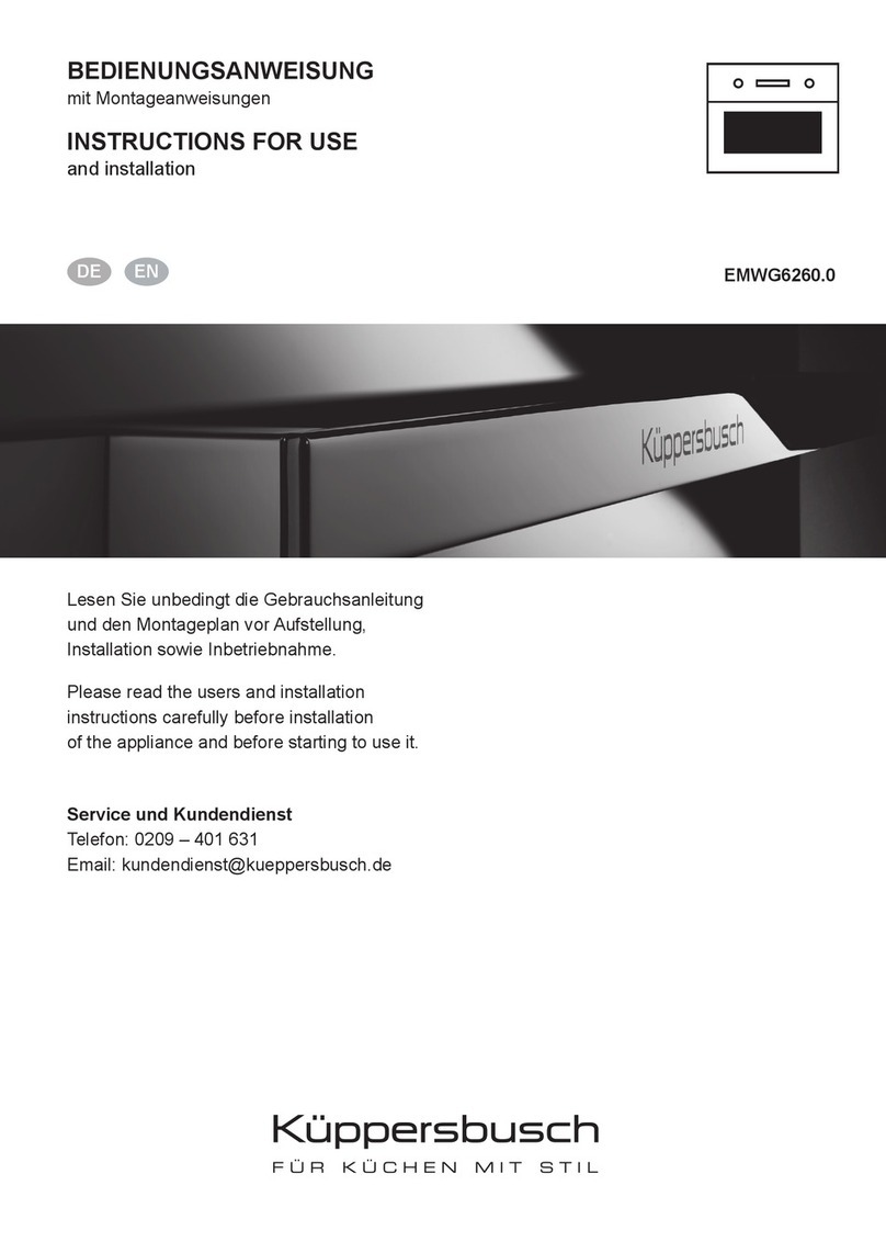 Küppersbusch EMWG6260.0 Instructions for use and installation
