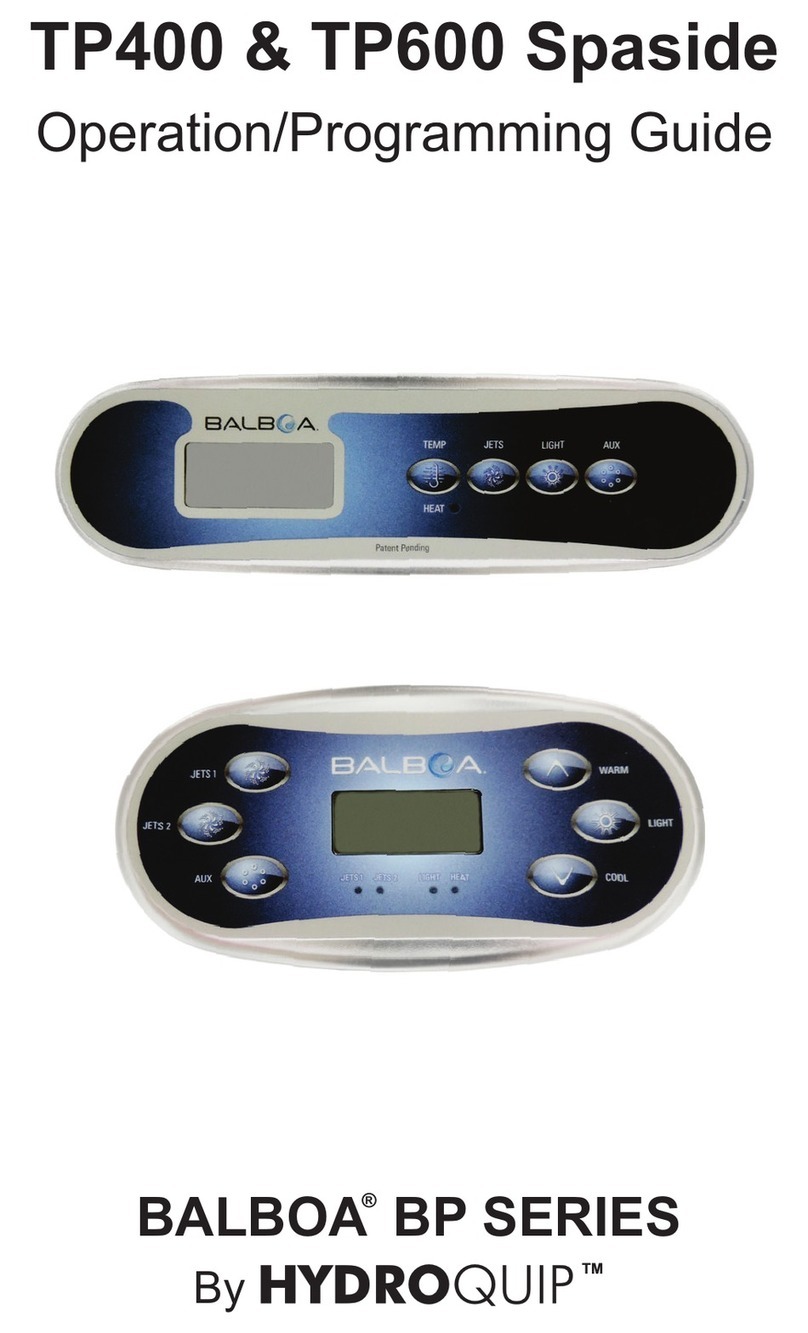 HydroQuip BALBOA BP Series Operation guide