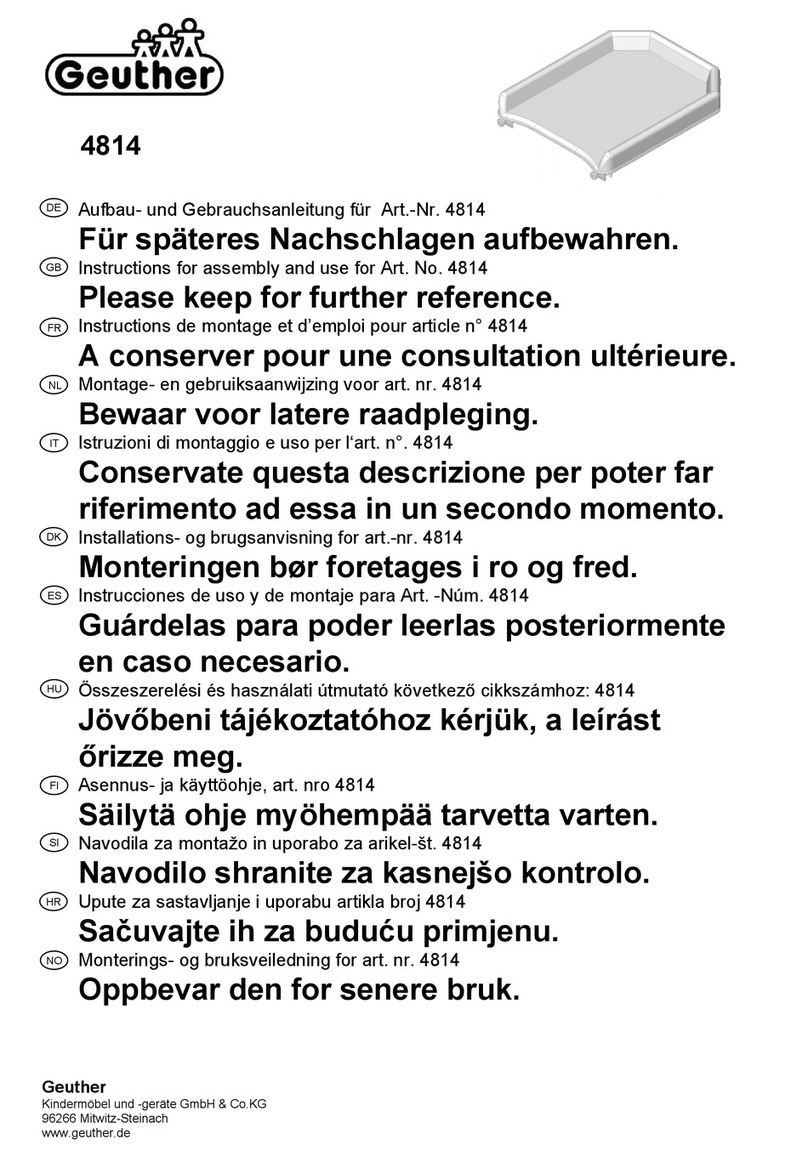 Geuther 4814 Instructions for assembly and use