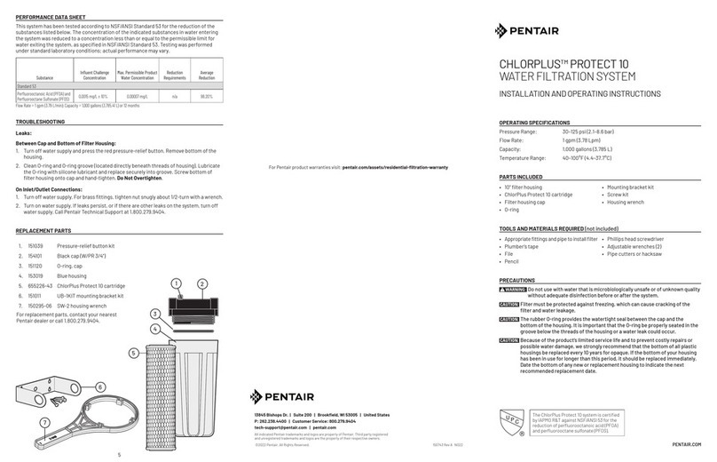 Pentair CHLORPLUS PROTECT 10 User manual