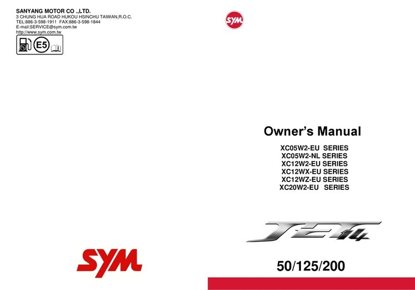 Sym XC05W2-EU Series User manual Sym XC05W2-EU Series User manual