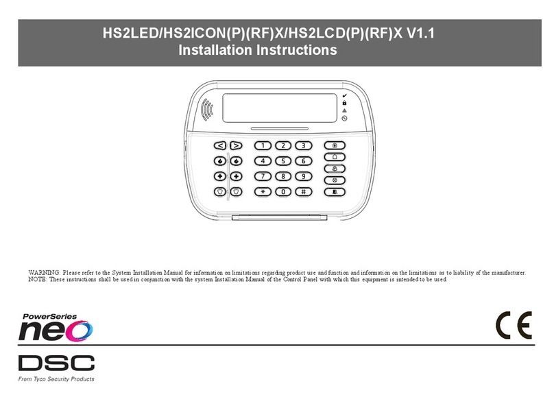 DSC HS2LCDPROE6 User manual