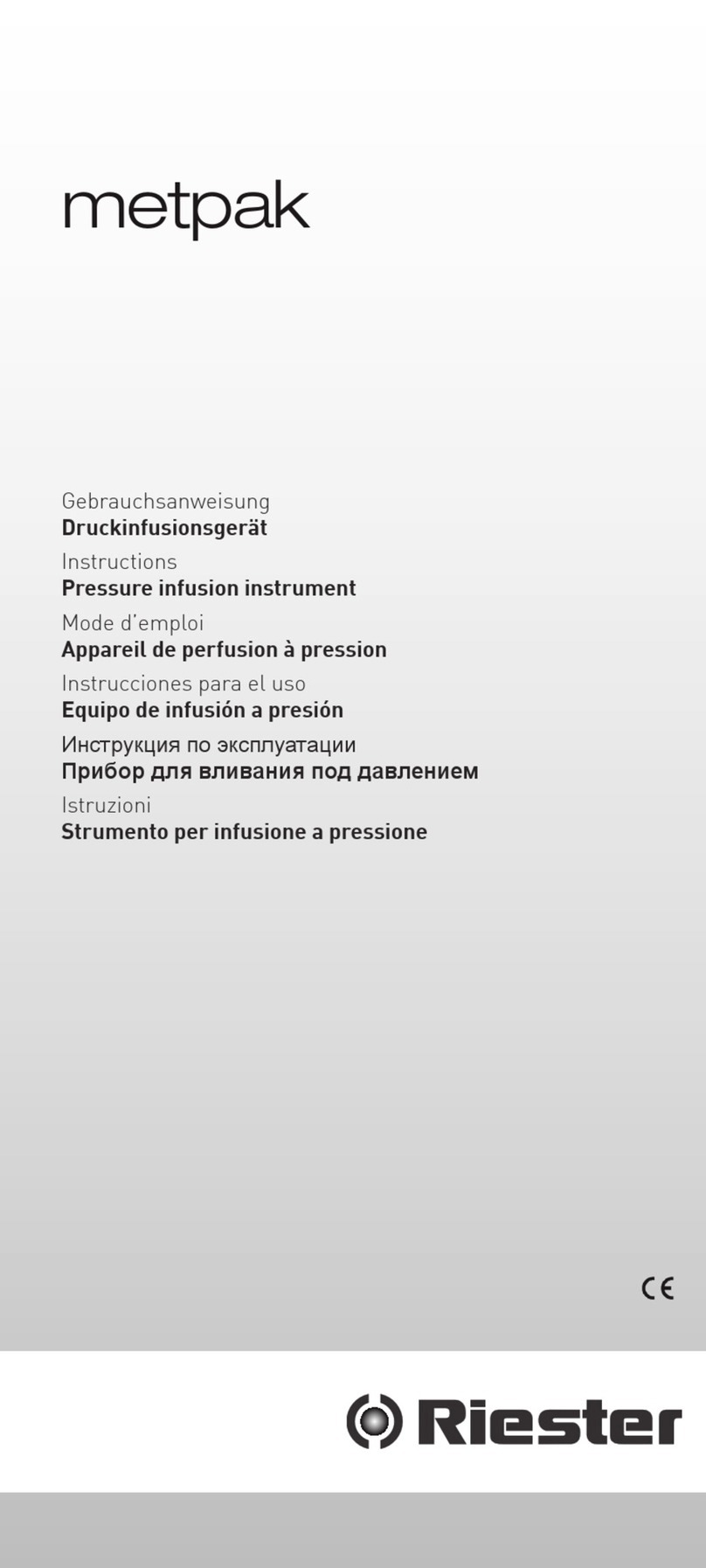Riester metpak instructions