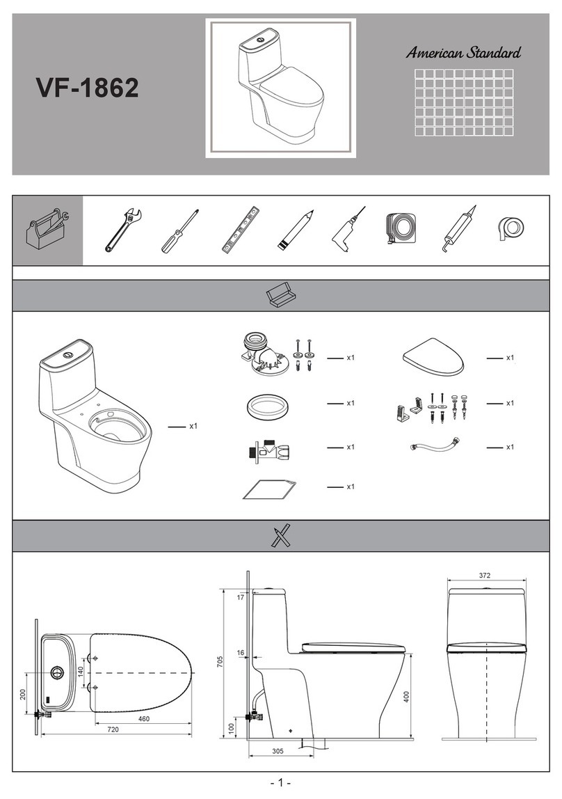 American Standard VF-1862 quick start guide
