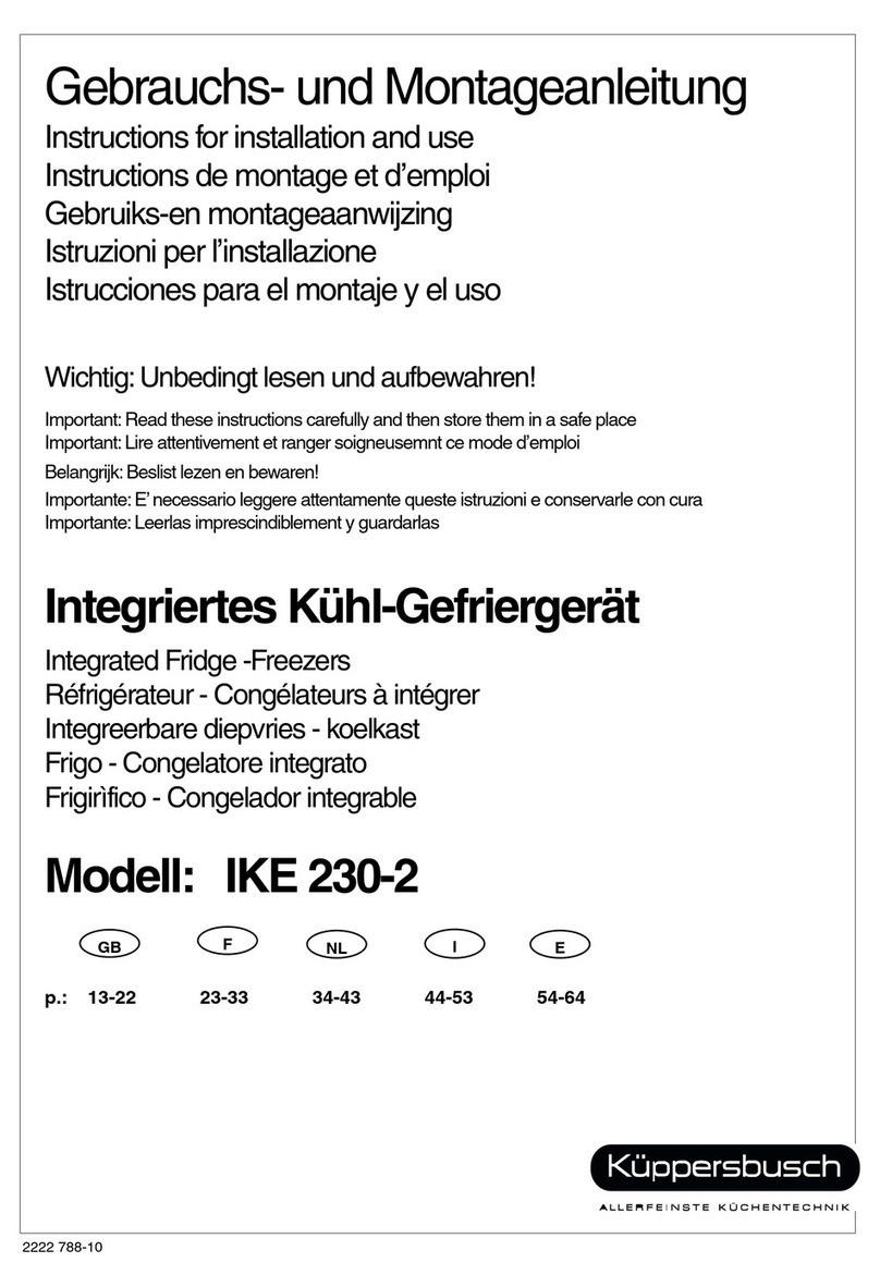 Kuppersbusch IKE 230-2 Instructions for installation and use