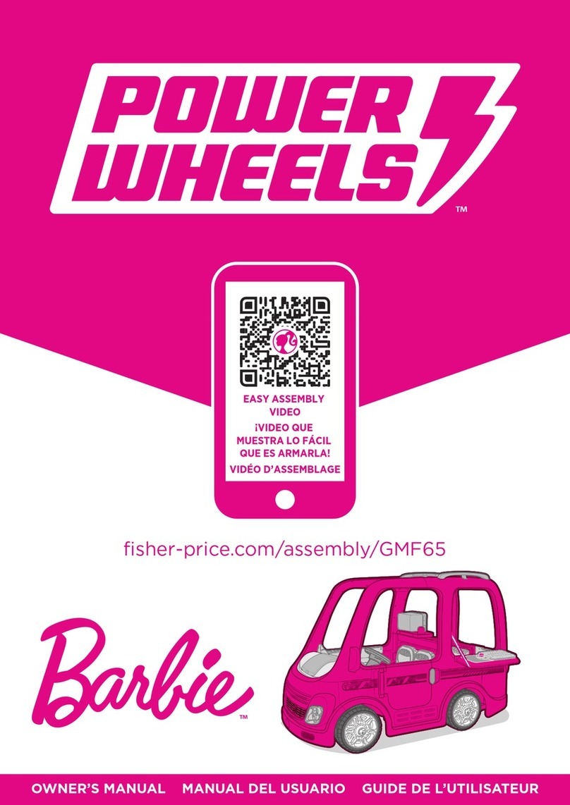 Fisher-Price Barbie POWER WHEELS GMF65 owner's manual