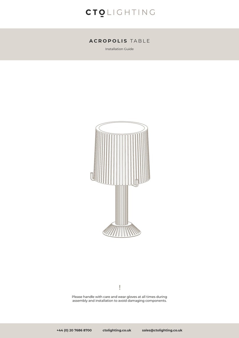 CTO Lighting ACROPOLIS TABLE installation guide