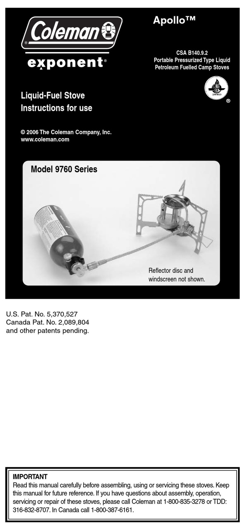 Coleman Apollo 9760-A25 User manual