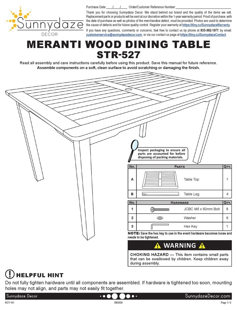 Sunnydaze Decor MERANTI STR-527 manual