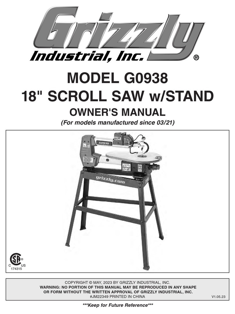 Grizzly G0938 User manual