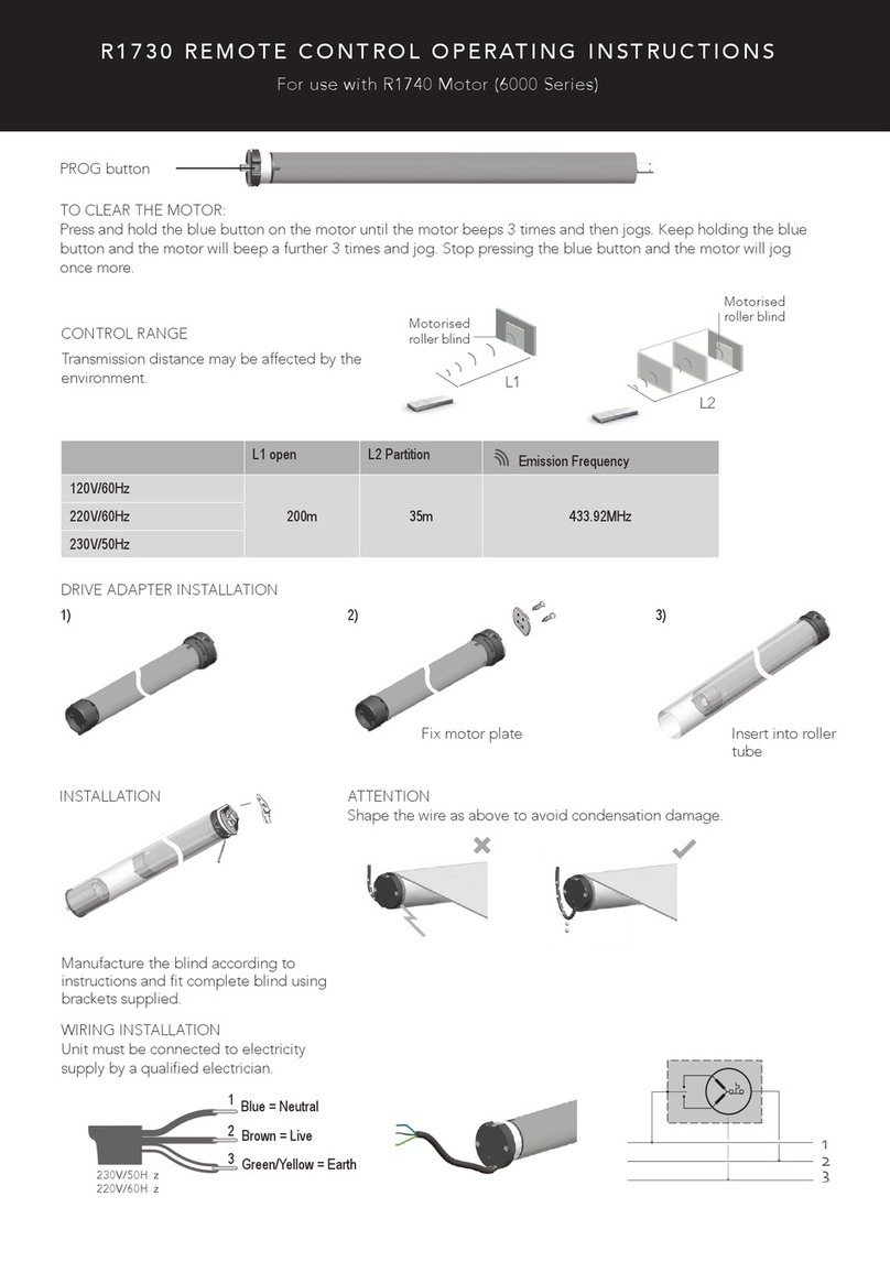 Louvolite R1730 operating instructions