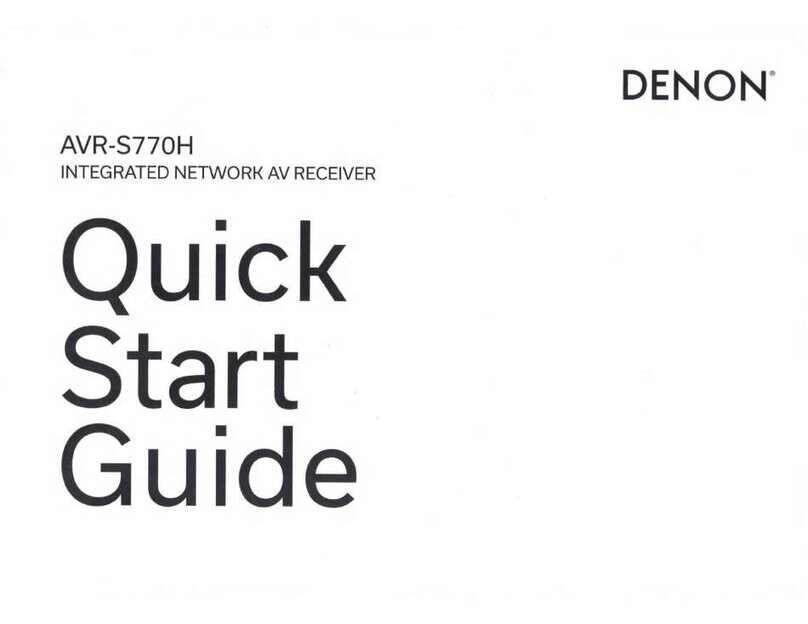 Denon AVR-S770H User manual Denon AVR-S770H User manual