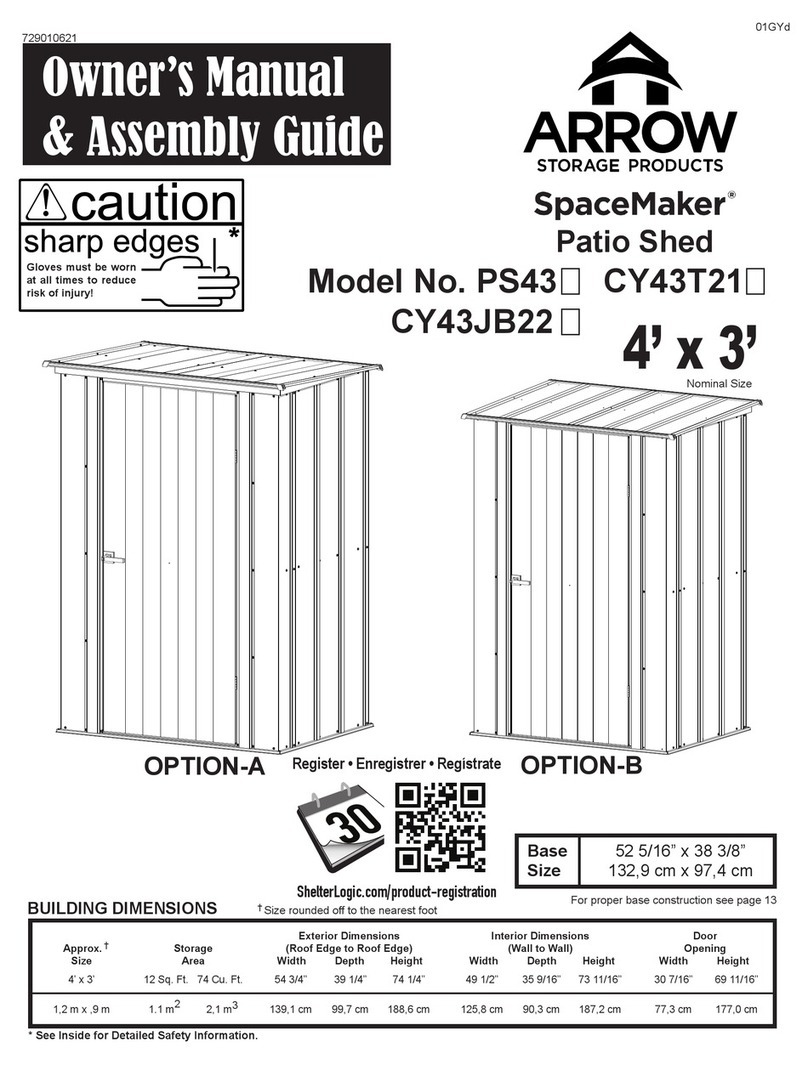 Arrow Storage Products Spacemaker CY43T21 Instructions for use Arrow Storage Products Spacemaker CY43T21 Instructions for use