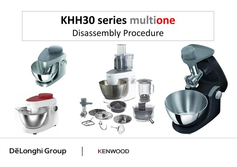 DeLonghi KENWOOD multione KHH30 Series Disassembly procedure