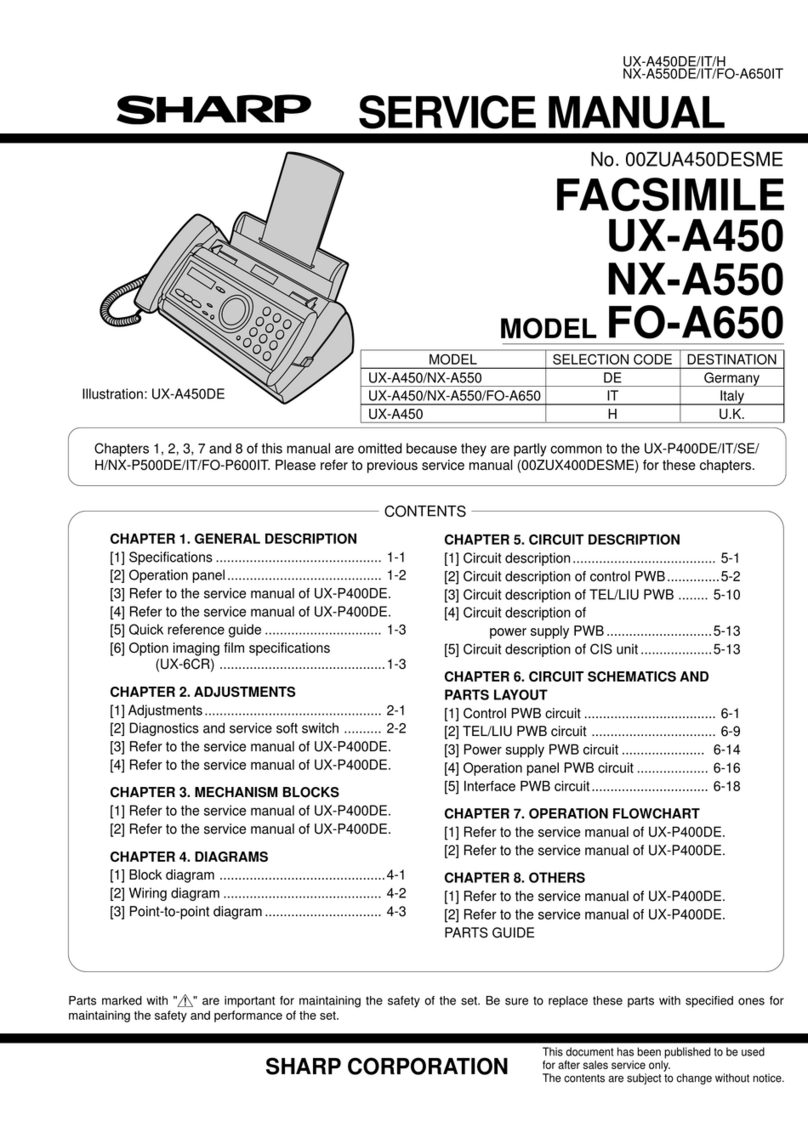 Sharp UX-A450 User manual