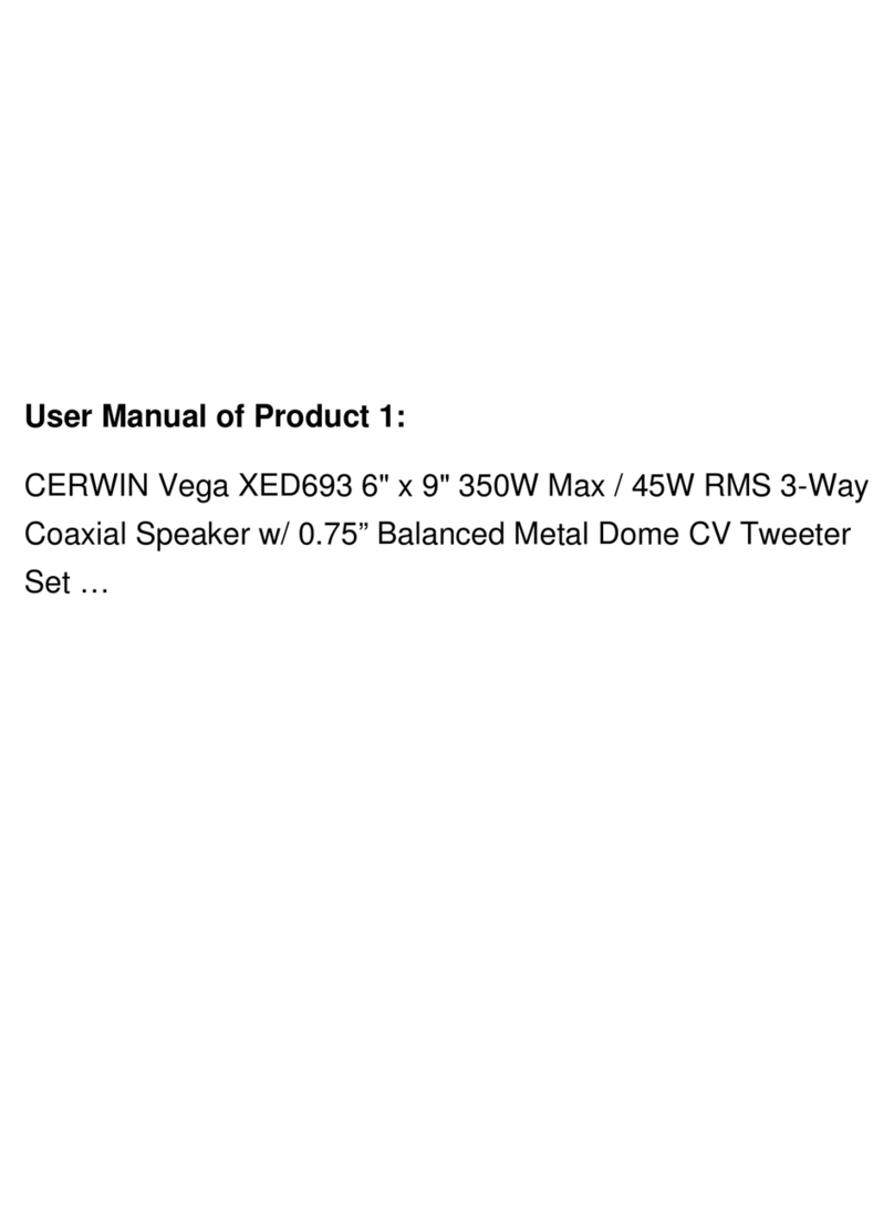 Cerwin-Vega XED693 User manual Cerwin-Vega XED693 User manual