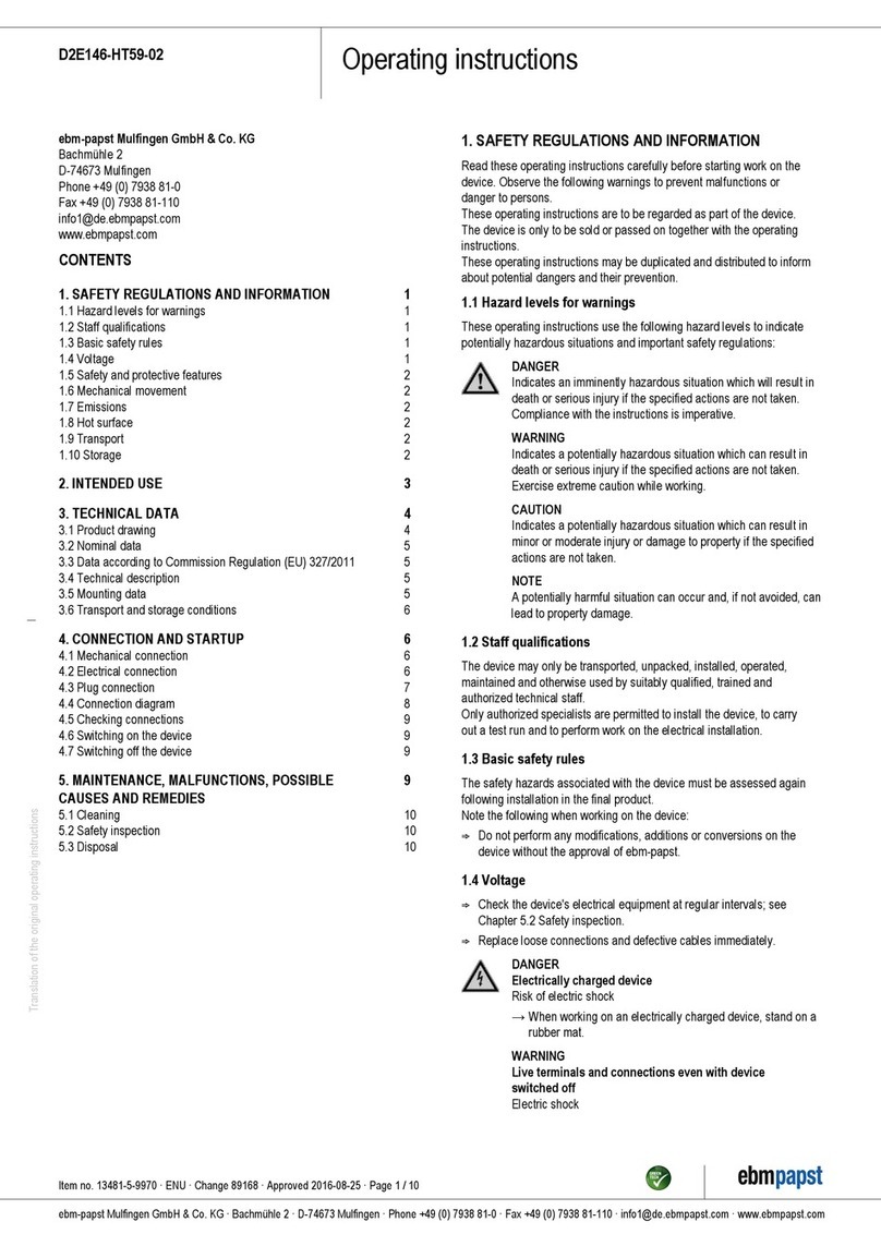 Ebmpapst D2E146-HT59-02 User manual