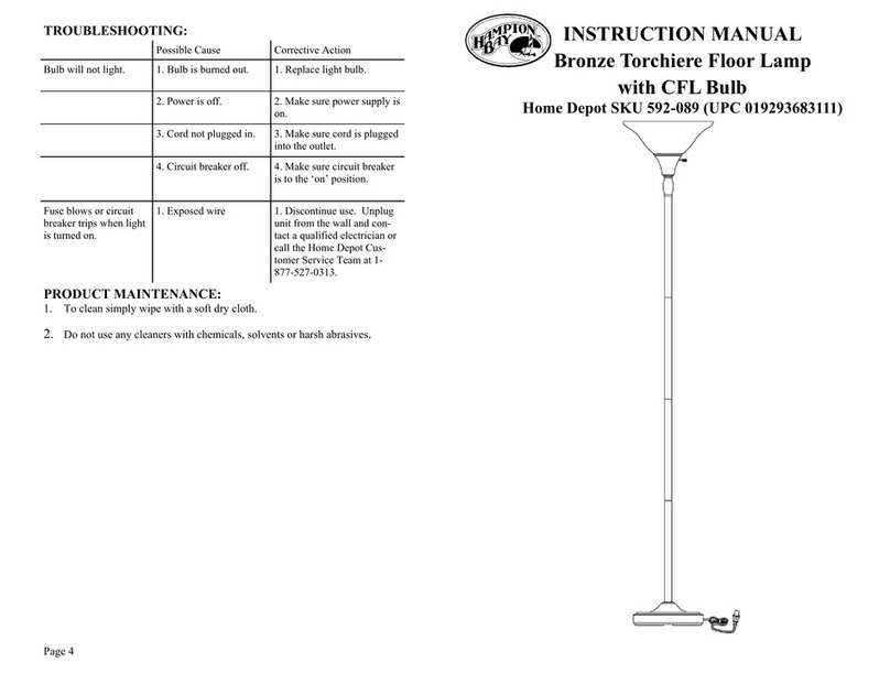HAMPTON BAY 592-089 instruction manual