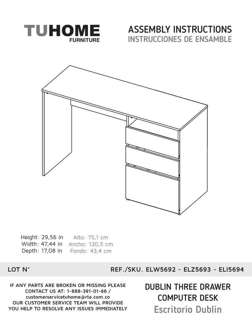 TUHOME Furniture Escritorio Dublin ELW5692 Assembly instructions TUHOME Furniture Escritorio Dublin ELW5692 Assembly instructions