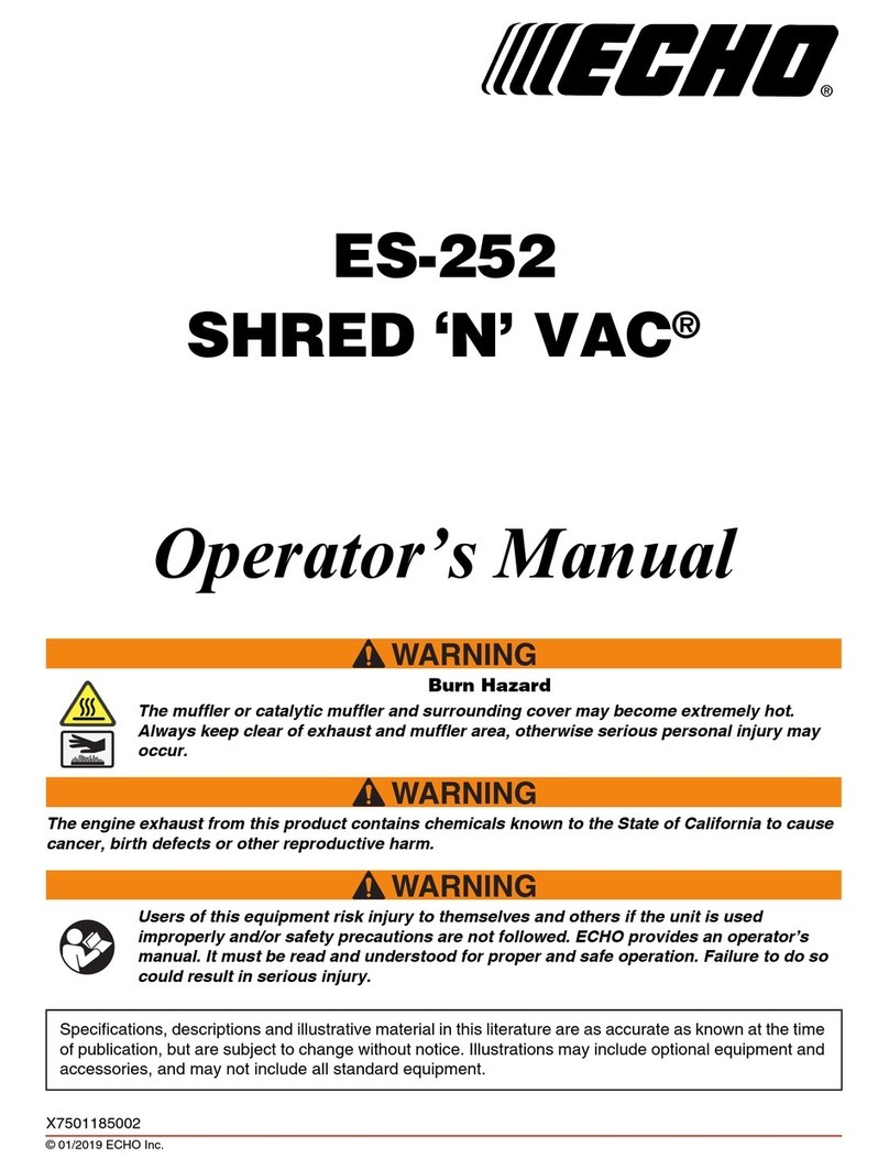 Echo SHRED 'N' VAC ES-252 User manual Echo SHRED 'N' VAC ES-252 User manual