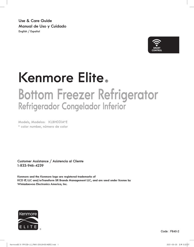 Kenmore KLBH031A E Series User manual Kenmore KLBH031A E Series User manual
