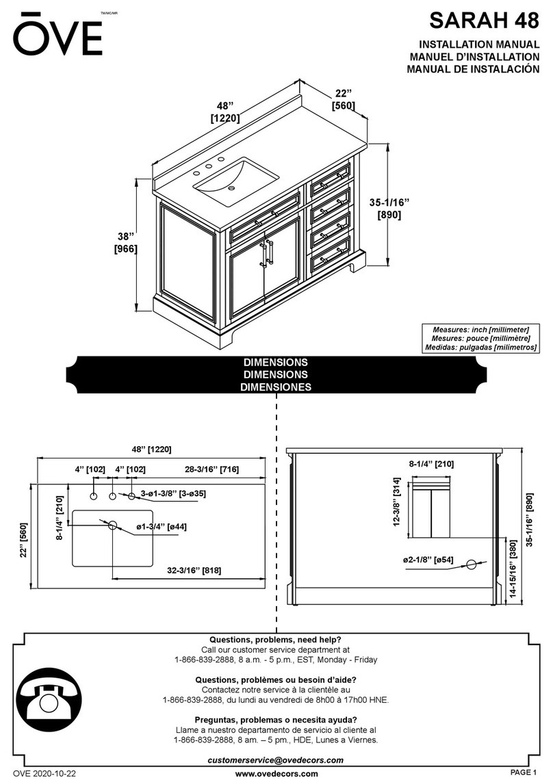 OVE SARAH 48 installation manual OVE SARAH 48 installation manual