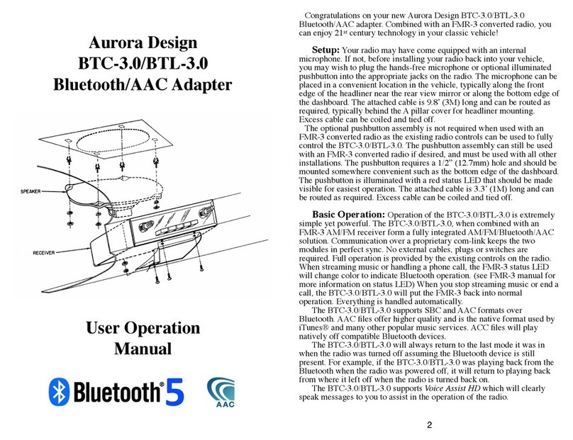 Aurora Design BTC-3.0 Mounting instructions
