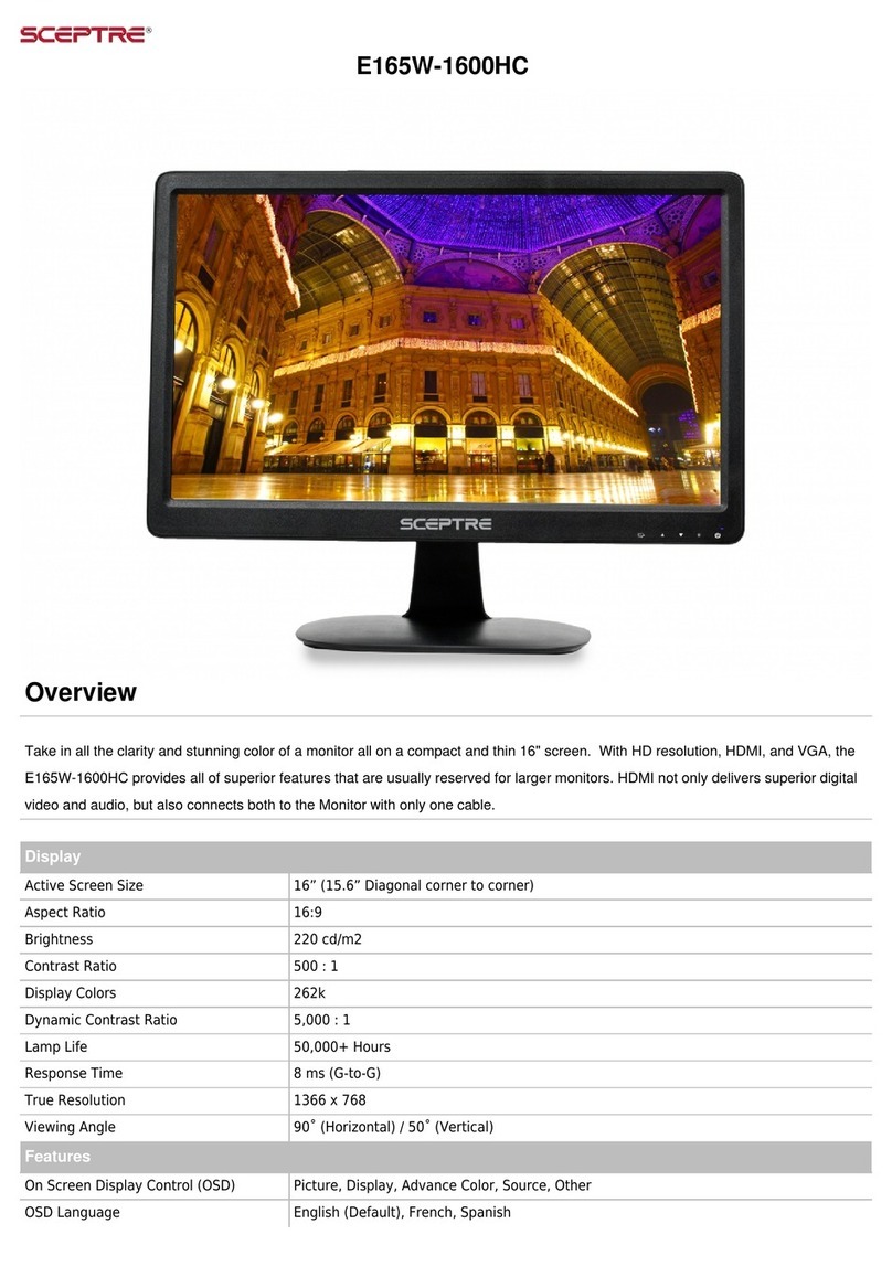 Sceptre E165W-1600HC User manual