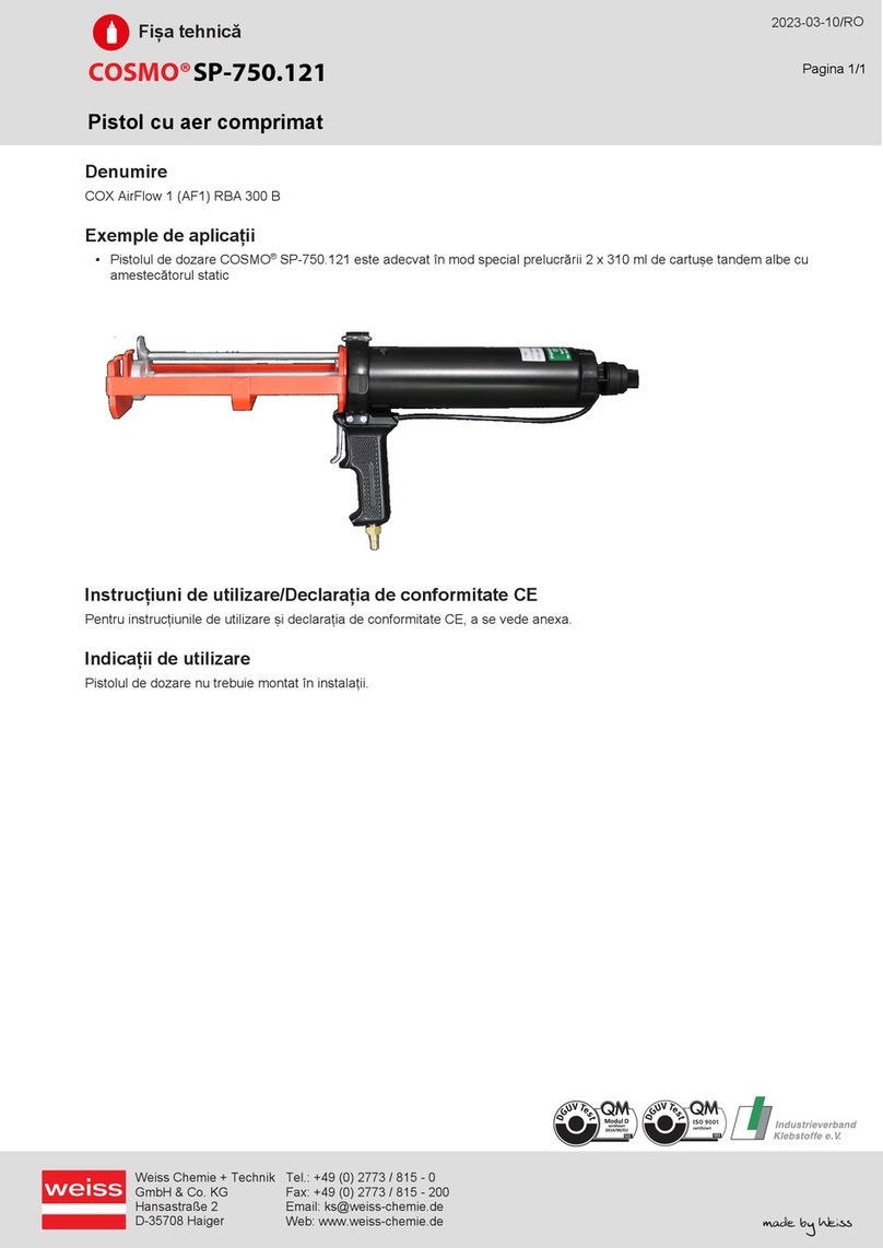 Sulzer COX COSMO SP-750.121 User manual