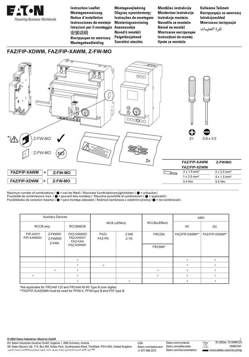 Eaton FAZ/FIP-XDWM Manual